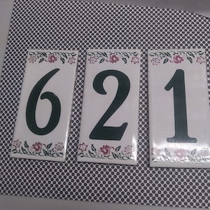 Ceramic House Number Tile set 6-2-1