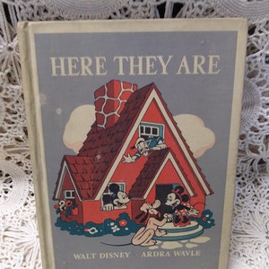Vintage Disney Book &quot;Here They Are&quot; First Edition Walt Disney 1940&#39;s