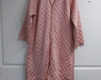 Vintage Pink Quilted Vanity Fair Robe