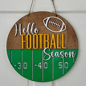 Hello Football Season Door Hanger