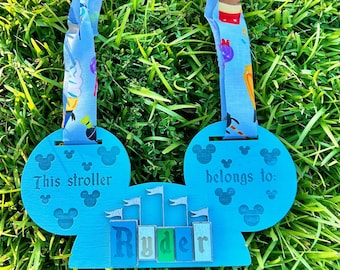 Magical Personalized Disney Stroller Name Tag