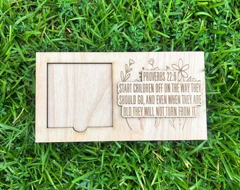 Proverbes 22:6 Porte-notes autocollant en bois