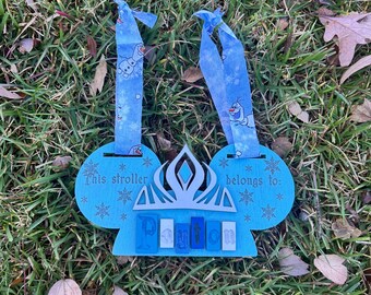 Elsa Inspired Snowflake Stroller Tag