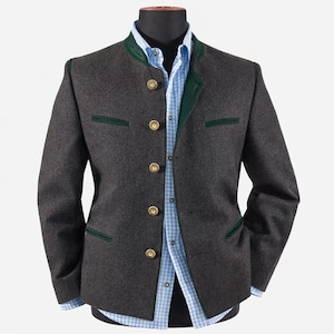 Beierse wollen blazer: Oktoberfest traditioneel Duits Trachten-Tiroler loden