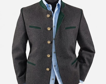 Giacca Bavarese in Lana da Uomo: Giacca in Loden Trachten Tirol della tradizione tedesca dell'Oktoberfest