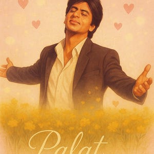 Shah Rukh Khan Wall Art – Romantic Bollywood Printable, SRK Film Quote Decor