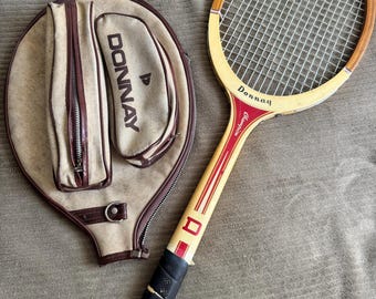 ドネー ファイバーウッド テニスラケット ヴィンテージ ヴィンテージの美しいDonnay木製テニスラケット。Speedflexファイバー