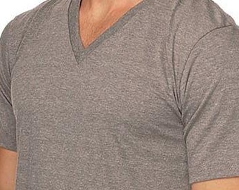 T-Shirt mit V-Ausschnitt, Premium-Stoff, Ultraweich, Hergestellt in den USA, Männer & Frauen