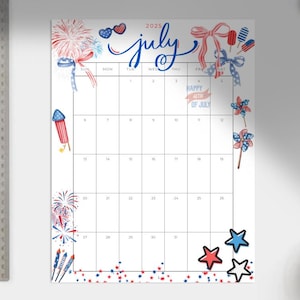Juli 2025 digital druckbarer Kalender