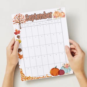 September 2025 digital printable calendar