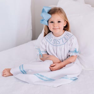 White Dress With Blue Embroidery - Etsy