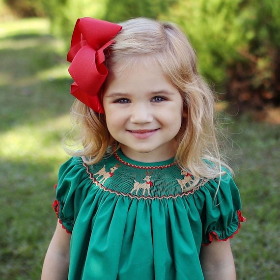 smock christmas dress Nativity Smocked Dress