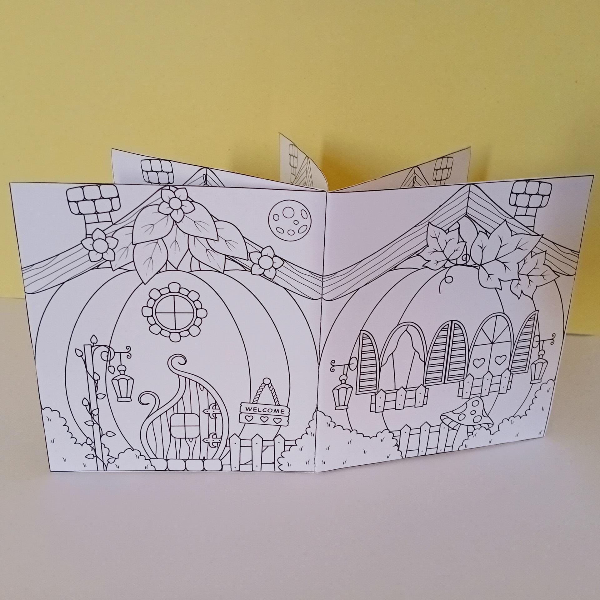Fairy Paper Pop-up House: Printable Template to Color & Assemble (PDF ...