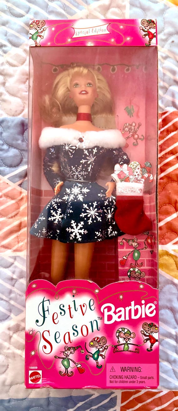 1999 Festive Season Barbie – Vintage Special Edition Holiday Doll, NRFB