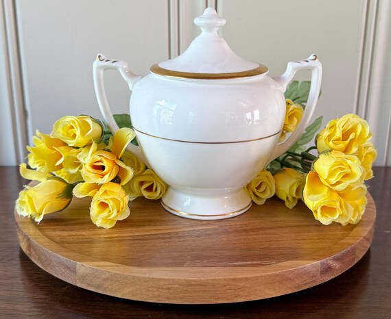 Coalport Connoisseur Bone China Sugar Bowl – Gold Gilded – Made in England