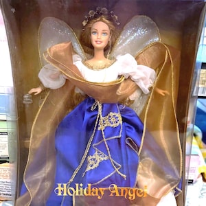 2000 Holiday Angel Barbie Collector Edition – Vintage Barbie – Blue & Gold Angel Barbie – Christmas Angel Barbie – NRFB