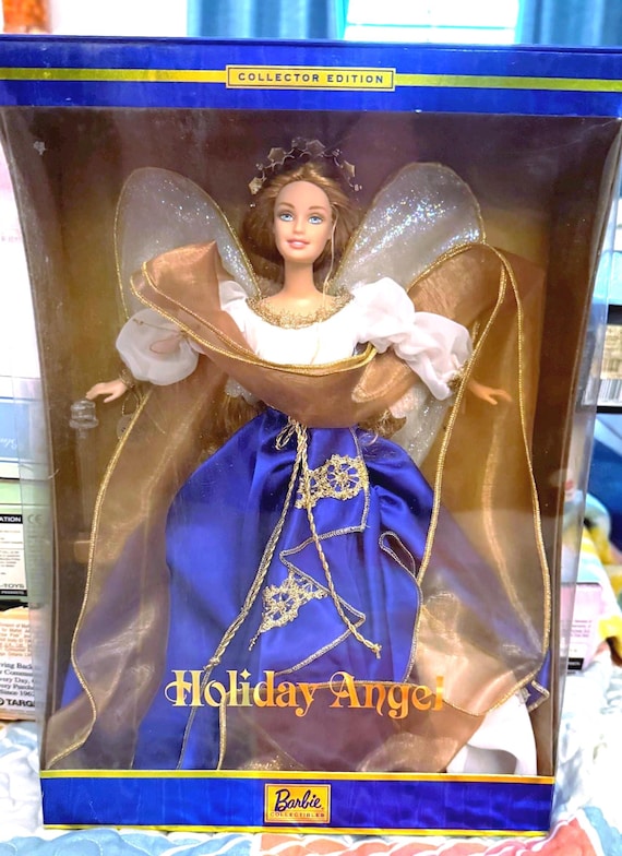 2000 Holiday Angel Barbie Collector Edition – Vintage Barbie – Blue & Gold Angel Barbie – Christmas Angel Barbie – NRFB