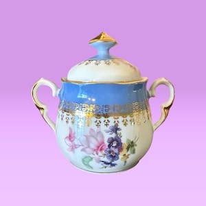 Vintage Porcelana Schmidt Sugar Bowl with Lid