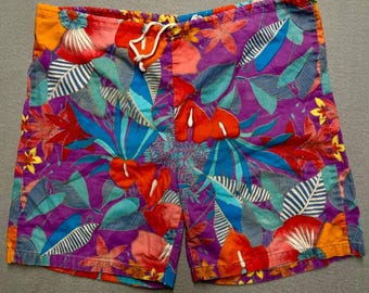 Oryginalne szorty surfingowe Jams Hawaii Tropical Floral dla mężczyzn, kolor 33, rzadka kolorystyka