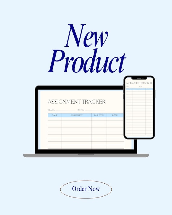Digital Assignment Tracker: Printable for Students (Printable PDF)