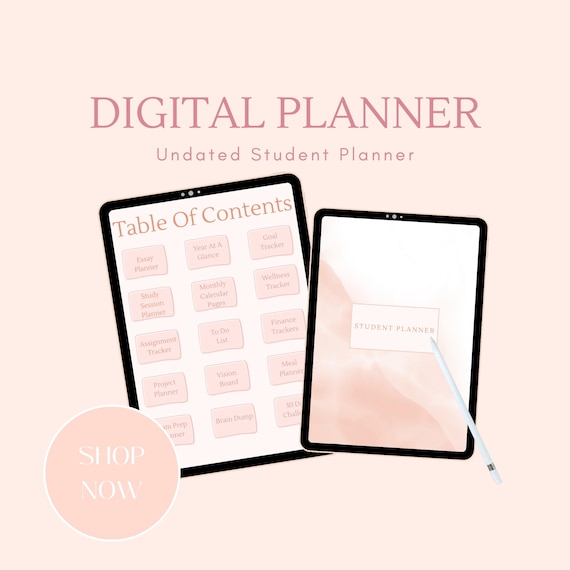 Digital Academic Planner for iPad: College Student Organizer (GoodNotes, Notability) (Digital Download