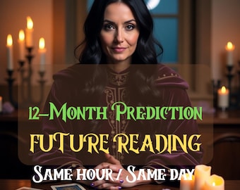 12 Month Psychic Future Reading – Year Ahead Predictions, Tarot Insight, Spiritual Guidance, Medium Energy Reading, Accurate Forecast