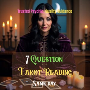 7 vragen Tarotlezen Hetzelfde uur Paranormaal inzicht Snel en nauwkeurig Intuïtief lezen Telepathische en astrologische antwoorden