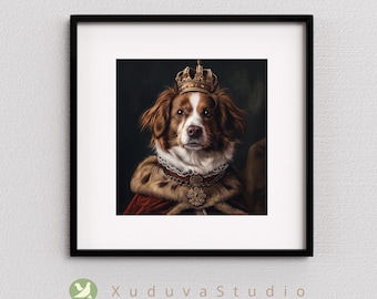 Renaissance Dog Portrait: Funny Noble Pet Art (Digital Download, 8x10/11x14/16x20 in