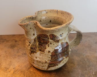 Vintage Handmade Pottery Art Mini Ceramic Pitcher Creamer. Vintage Kitchen Find