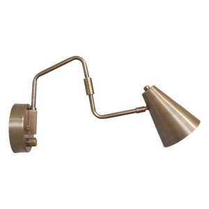 Handmade Swing Arm Wall Light Mid Century Italian Style Raw Brass Finish - Wall Light Sconce -Bedroom Lights - Vanity Lamps Adjustable