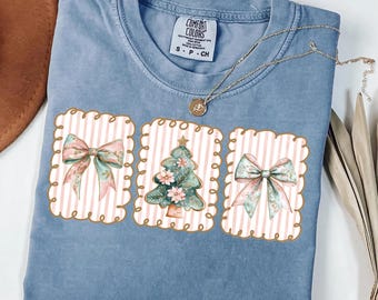 Pink Coquette Christmas PNG: Girly Shirt Design (Digital Download)