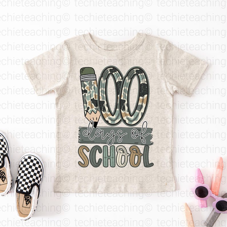 100 Days of School Camo PNG, Camo Kids Shirt Design, Funny Boys 100th ...