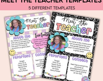 Editable Meet the Teacher Template: Back to School Flyer (Canva, Digital Download)