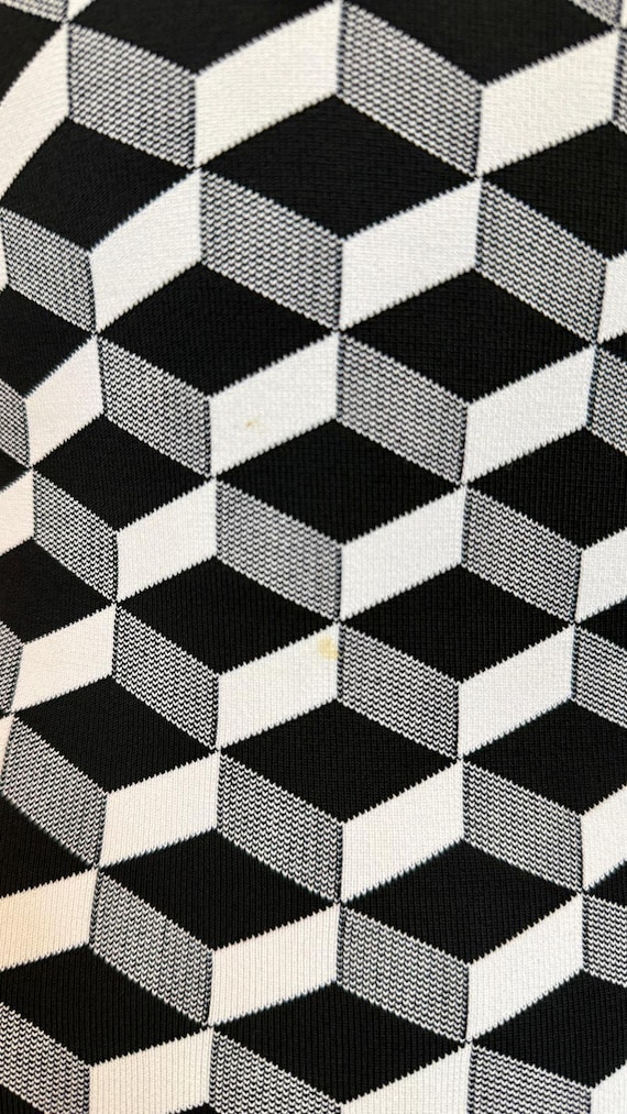 S/S 1997 Herve Leger Black & White Geometric Runway Dress
