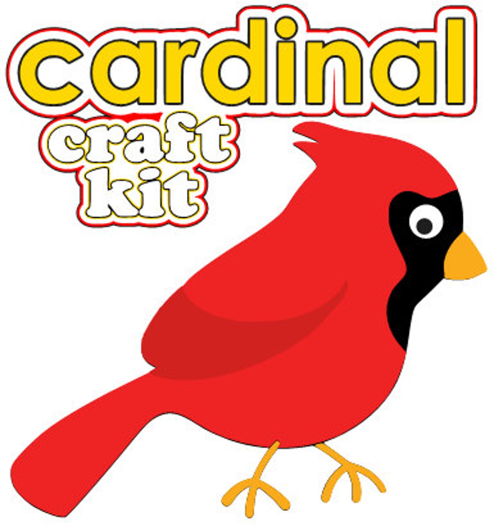 Cardinal bird kids craft kit set of 10 use as a party favor Etsy