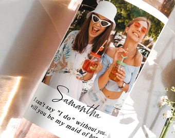 Trauzeugin Vorschlag, Brautjungfer Wein Etikett, Willst du meine Brautjungfer sein, lustiges Brautjungfer Geschenk, Brautjungfer Vorschlag Geschenk Box Idee