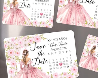 Quinceañera Party Favors Save the Date Quinceañera Magnets, Sweet 16 Save the Date Favor, Quinceanera Invitations, Mis Quince Favors