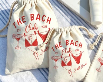 Personalized Bachelorette Party Favor Bags: Hangover Kit, Girls Trip & The Bach Club/Last Disco Western/Costal Bachelorette Recovery