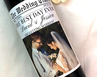 Custom Wedding Photo Label, Engagement Gifts for Couple, Personalized Wedding Gift, Anniversary Gift for Couple, Custom Newly Wedding Gifts