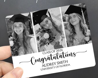 Imanes personalizados con fotos para graduación al por mayor / Imanes para anunciar la fecha de graduación / Imanes de felicitación para la promoción de 2026