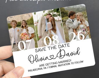 Photo Save the Date Magnets/Wedding Announcement Magnets/Personalized Wedding Invitation Magnets Card/Magnetic Wedding Invitation Favors