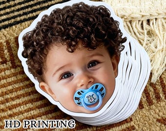 Personalized Waterproof Die-Cut Baby Photo Stickers/Gift for New Parents & Baby Lovers/Decor for Gifts