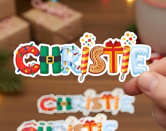 Personalized Christmas Name Stickers/Personalized Christmas Present Labels/Christmas Name Labels for Holiday Gifts/Waterproof Vinyl Stickers