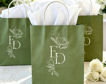 Gepersonaliseerde welkomsttassen voor bruiloften, cadeautasjes met initialen voor bruiloftsgasten, welkomsttasjes voor hotelgasten, cadeaus voor een vrijgezellenfeest.