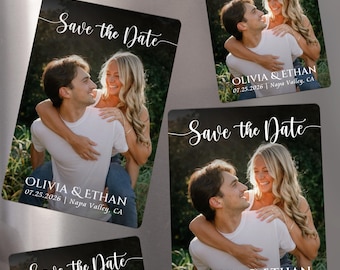 Save the Date Hochzeit Foto Magnet/Personalisierte Hochzeit Gefälligkeiten Kühlschrank Magnet/Save the Date Magnet/Verlobung Andenken/FREIE UMSCHLÄGE