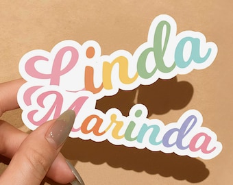 Rainbow Personalized Vinyl Name Sticker, Kids Custom Name Sticker, Water Bottle Sticker, Laptop Decal, School Name Sticker, Kindle Sticker