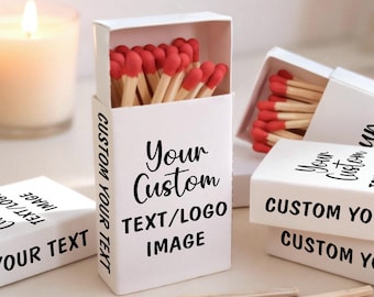 Personalized Three-sided Matchbooks with Logo - Custom Party Favor for Restaurant & Bar Branding/Wedding/Corporate Events