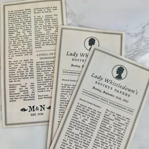 Custom Lady Whistledown Klatschspalte. Ich schreibe für Sie den Gesellschaftlichen Kommentar zu Ihrer Veranstaltung