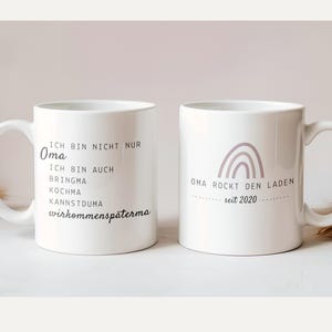 Gepersonaliseerd cadeau voor oma's verjaardag en Moederdag – met jaartal of naam – grappige oma-mok – van kleinkinderen en kinderen