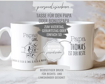Gepersonaliseerd cadeau voor papa - Mok met de naam van het kind - Cadeau voor papa van het kind - Cadeau voor Vaderdag, verjaardag en Kerstmis